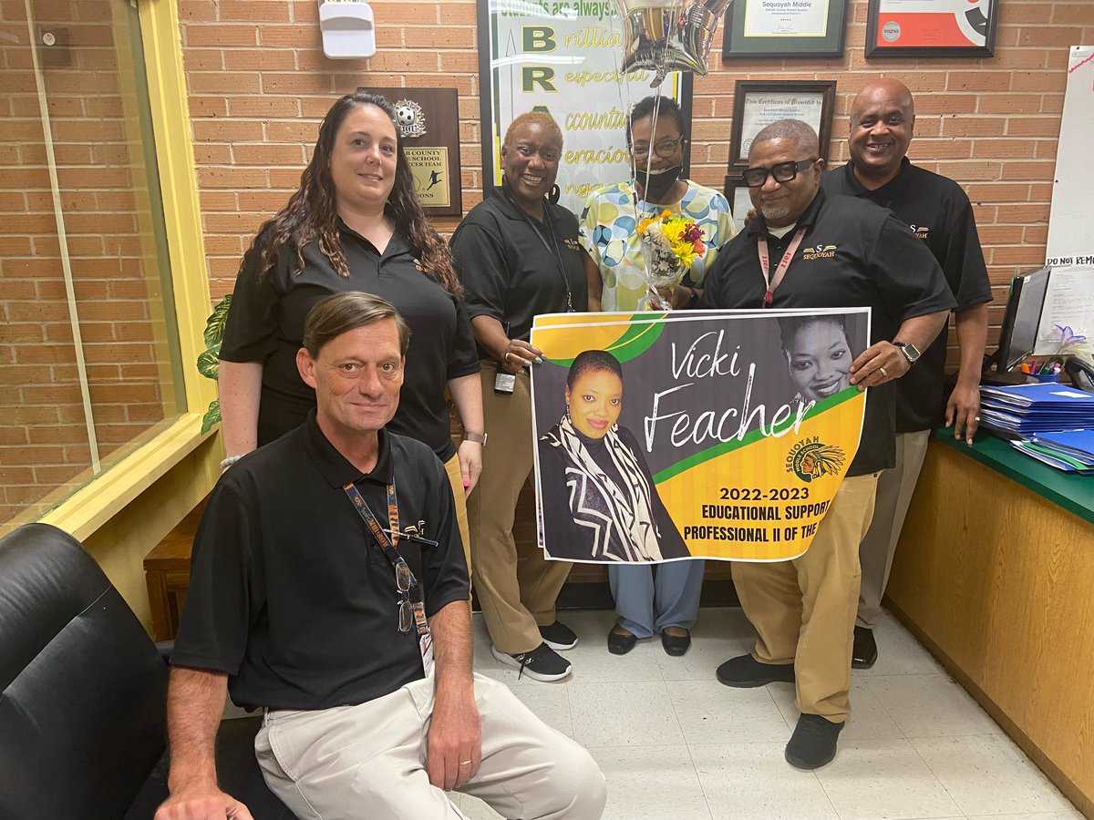 SequoyahMiddle's tweet photo. Congratulations to the Sequoyah Middle School Teacher of the Year-Ms. Karlysa McGhee, Educational Support Professional of the Year I -Ms. Anita Renfro, &amp; Educational Support Professional of the Year II-Ms. Vicki Feacher. https://t.co/EWLGEHCVcG