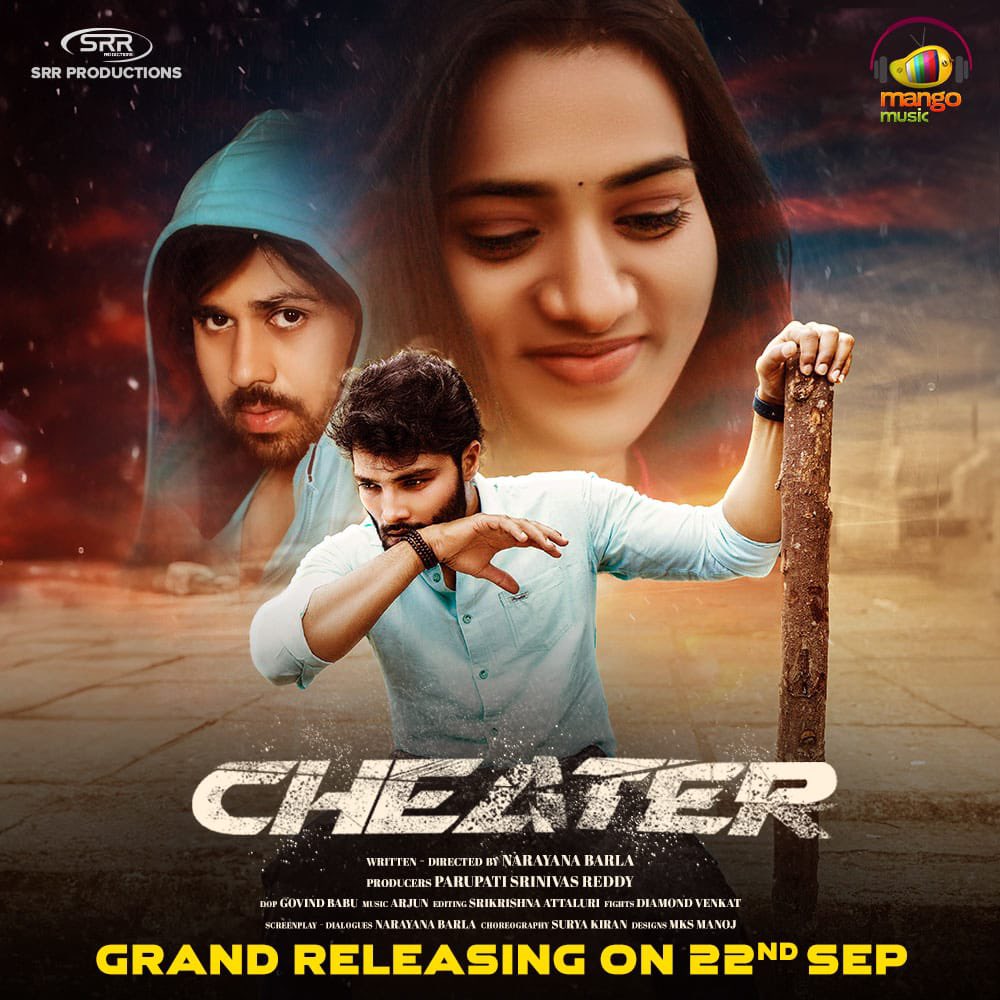 IamNarenTej's tweet photo. The Romantic and Intriguing Trailer of #CHEATER ๐ฅ is out now on #MangoTeluguCinema
https://t.co/UleWc7rXsn
#SRRProductions
@NARAYANABARLA1
#Govindebabu
#Chandrakanth
#RekhaNirosha
#SrinivasReddy.P #Arjun
#CHEATERonSept22
@TeluguCinema7 @telugufilmnagar @MangoMusicLabel https://t.co/JWrOWkXHjH