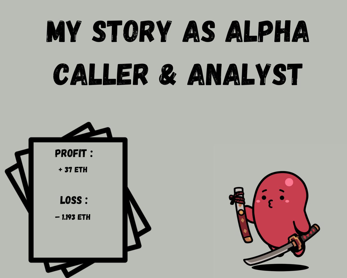 I'll tell you a story, my story : 

From a simple man in Web3 to an Alpha Caller and analyst in 2 years 

If you want to know more, read this thread 🧵