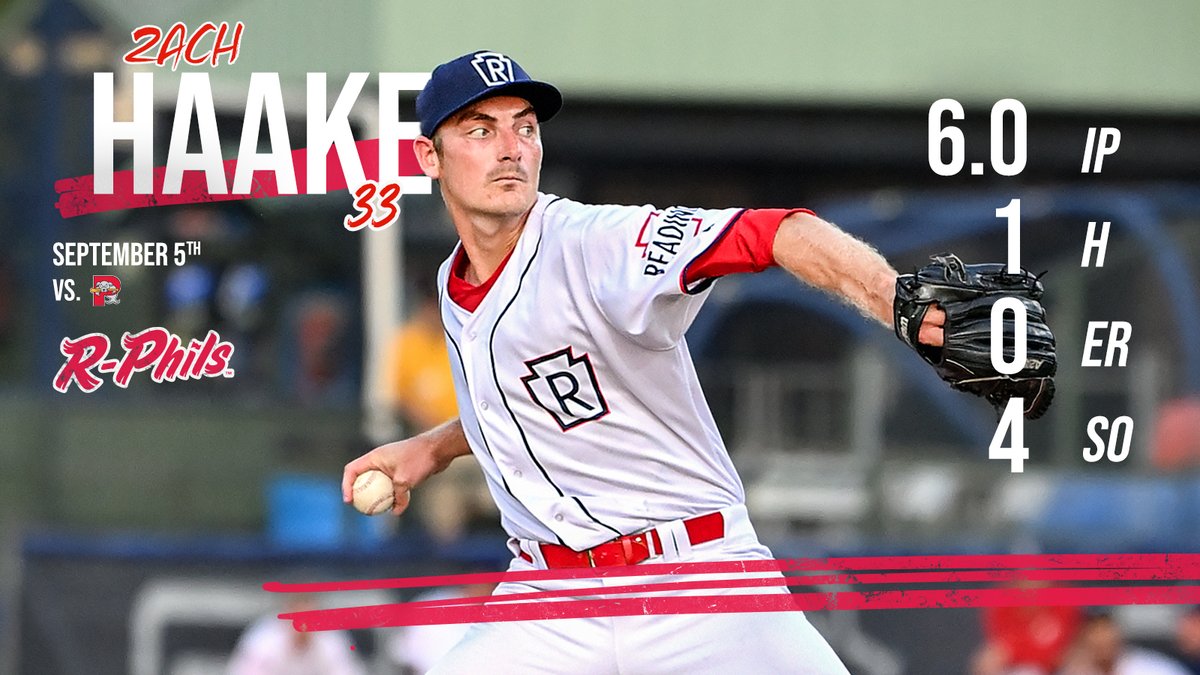 A season-high six innings for Zach Haake last night as he kept Portland off the board!