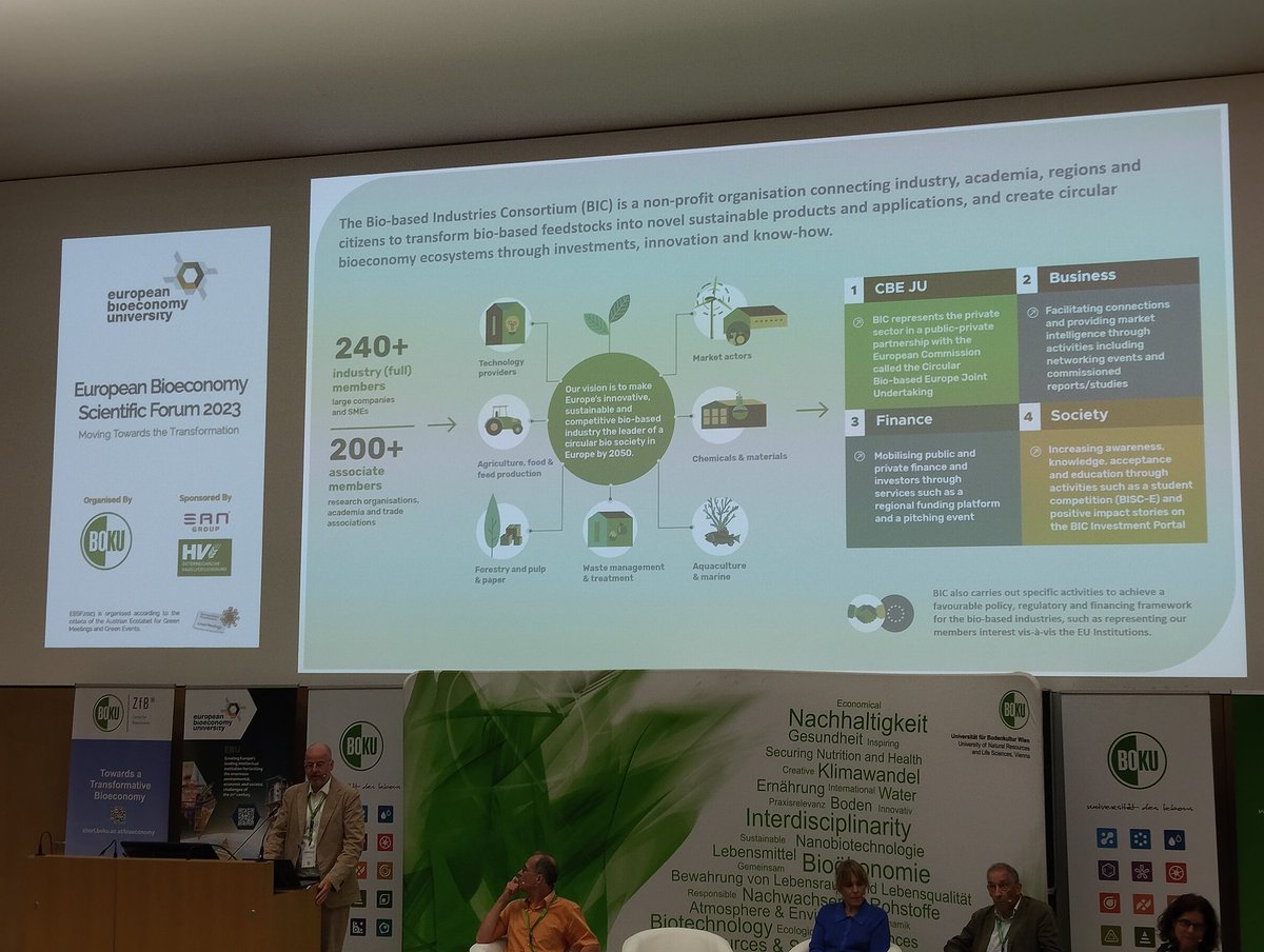 Nicolas_Domke's tweet photo. Interesting presentations made by Marco Rupp @biconsortium, 
Giuseppe Scarascia-Mugnozza @europeanforest &amp; Stefanie Linser @BOKUvienna #EBSF2023 #Bioeconomy #BioCities https://t.co/OPfPWjF11V