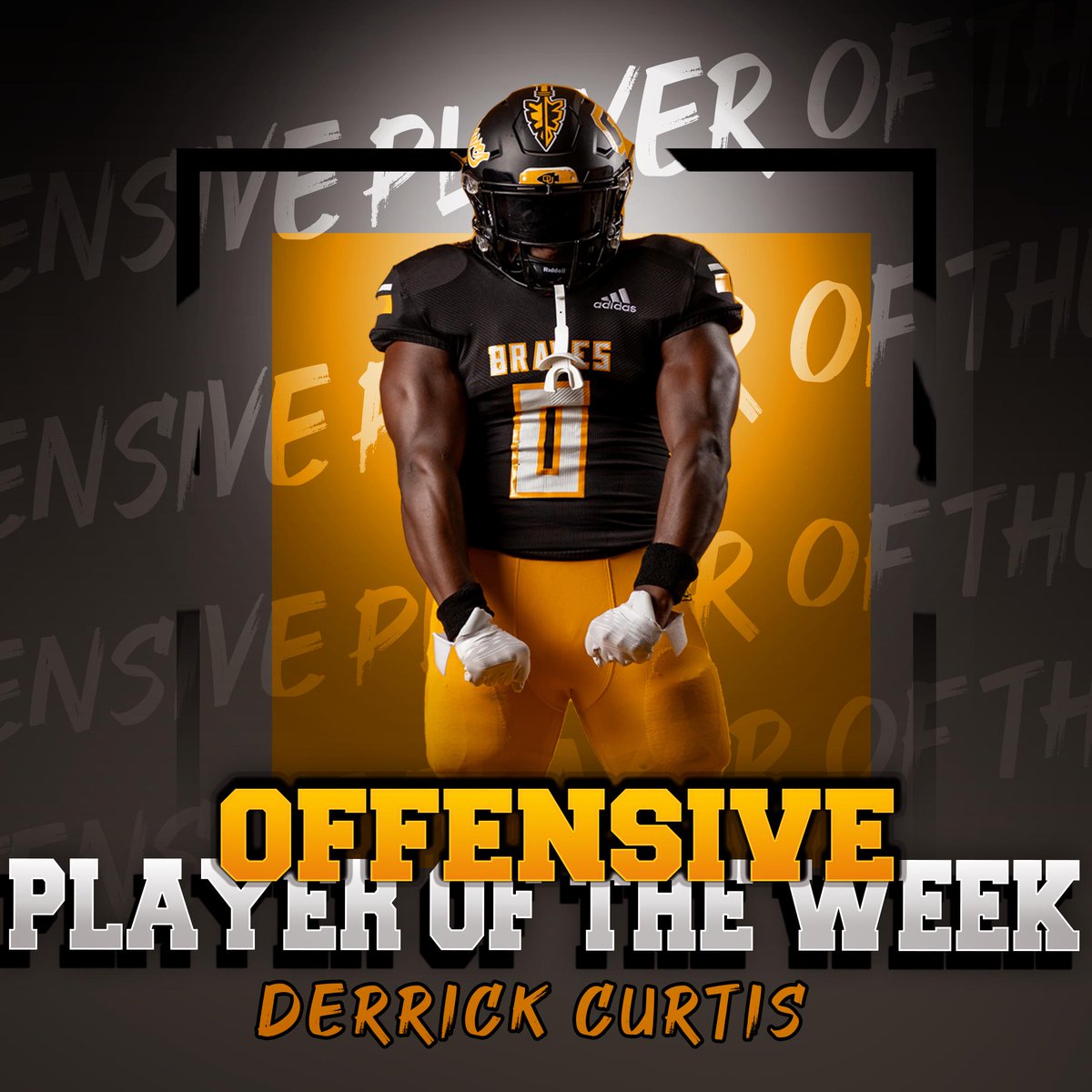 Our second Week 2 key performance came from Senior RB Derrick Curtis! Derrick finished the game with 105 yds rushing on 15 carries.