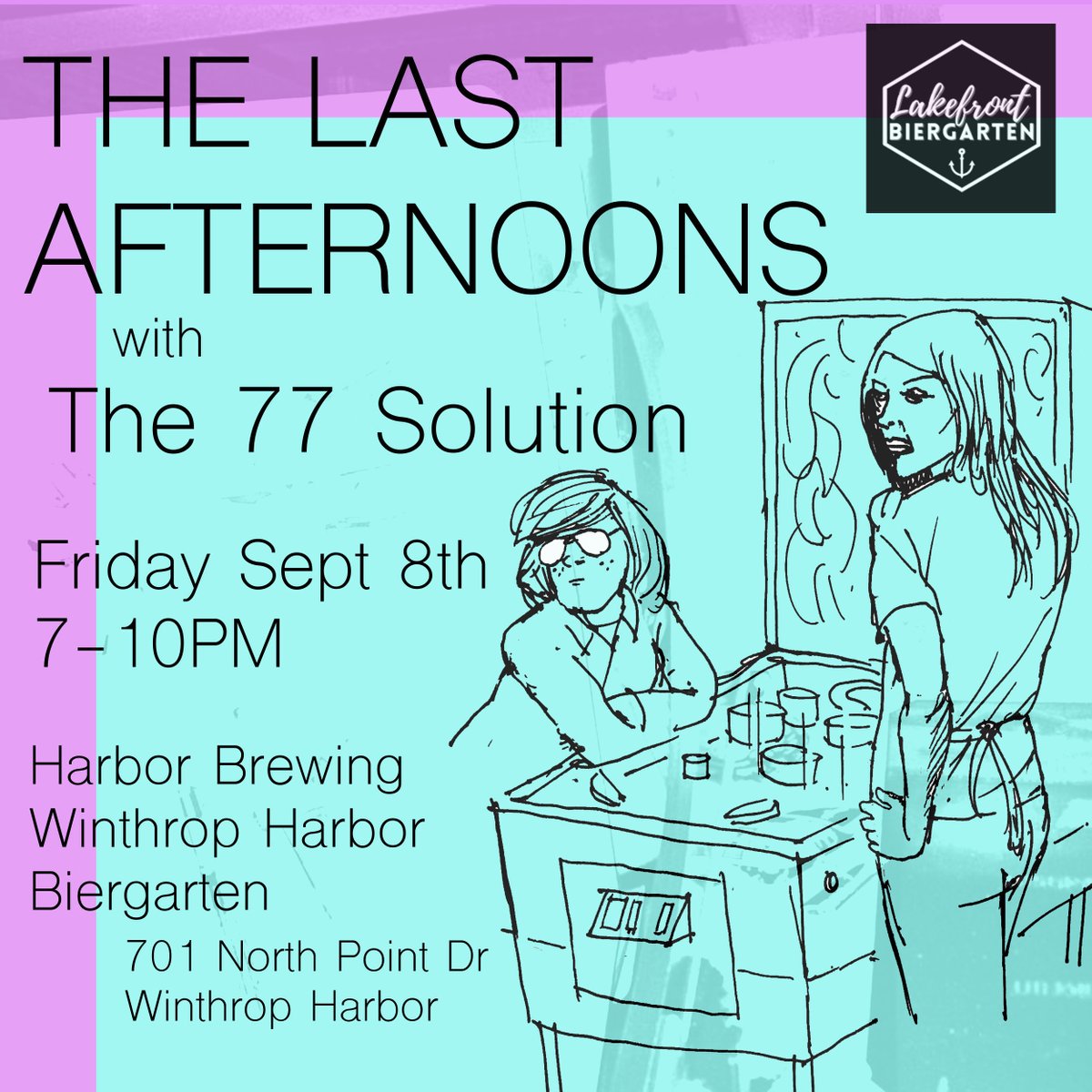 This FRIDAY 9/8! With The 77 Solution! Right on the lakefront! Gonna be GREAT &amp; see you THERE! ❤️🎶🍺❤️