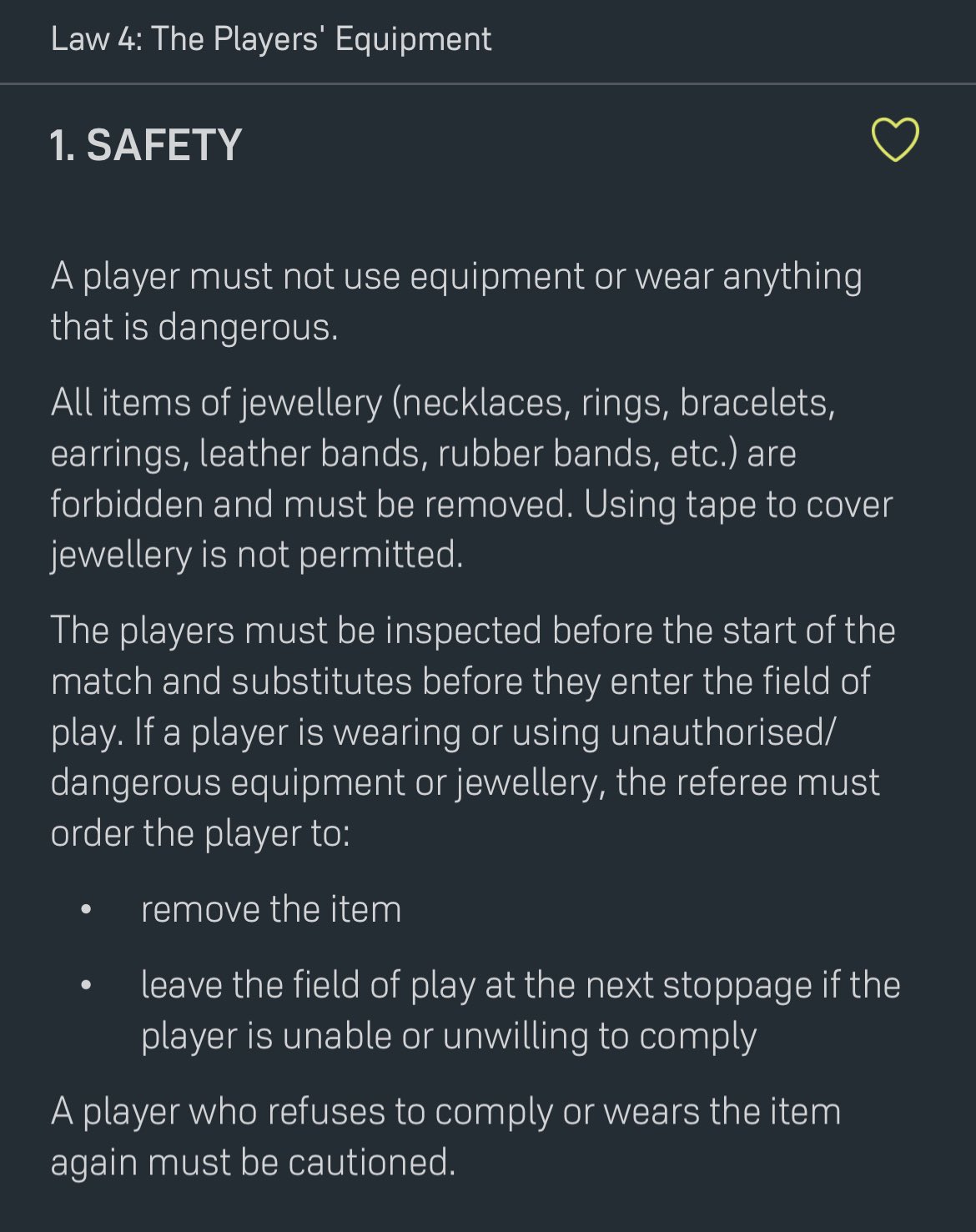 Law 4 - The Players' Equipment