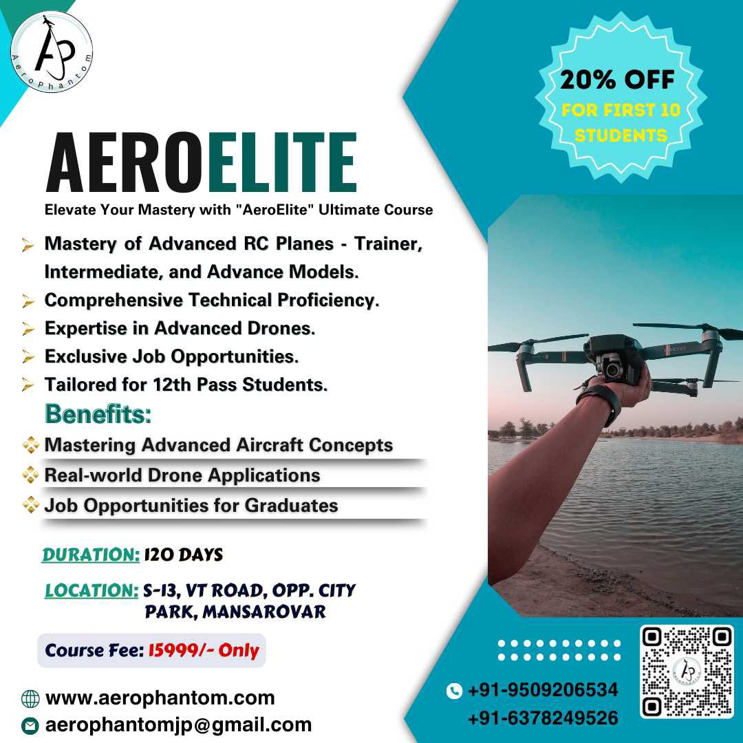 Aero_Phantom's tweet photo. Introducing AeroElite - where mastery meets ambition, and aeronautical dreams come true. Immerse yourself in the extraordinary realm of advanced aircraft and drones through our premier course.
Address:- S-13, VT Road, Mansarovar, Opposite City Park, Jaipur.
#education #skills https://t.co/kEHCjgh9kl