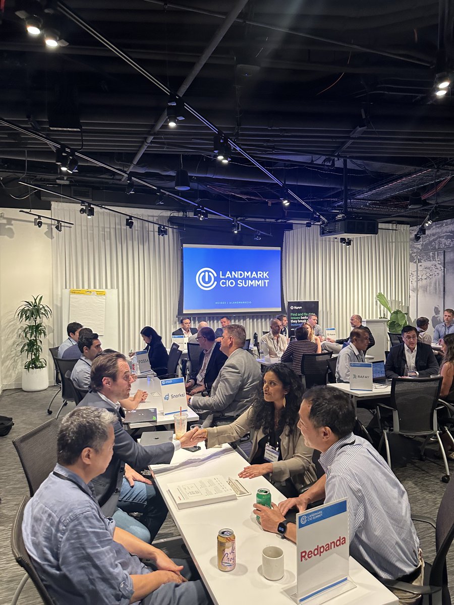 Landmark CIO Summit (@landmarkcio) on Twitter photo Hosted in partnership with our friends at <a href="/lightspeedvp/">Lightspeed</a> and <a href="/costanoavc/">Costanoa Ventures</a>, our signature Innovation Showcase at the #LandmarkCIOSummit has kicked off!
This dynamic “speed networking” session pairs cutting edge Startups with CIOs, CTOs, CDOs, and IT leaders for 5 min meetings. Hosted in partnership with our friends at <a href="/lightspeedvp/">Lightspeed</a> and <a href="/costanoavc/">Costanoa Ventures</a>, our signature Innovation Showcase at the #LandmarkCIOSummit has kicked off!
This dynamic “speed networking” session pairs cutting edge Startups with CIOs, CTOs, CDOs, and IT leaders for 5 min meetings.