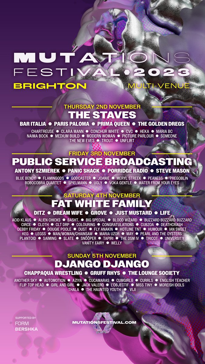 We will be playing at @mutationsfest Brighton! See u there x