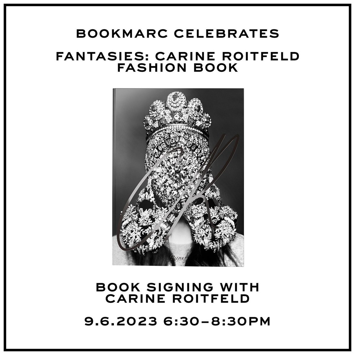 Book signing with #CarineRoitfeld today at 400 Bleecker St.