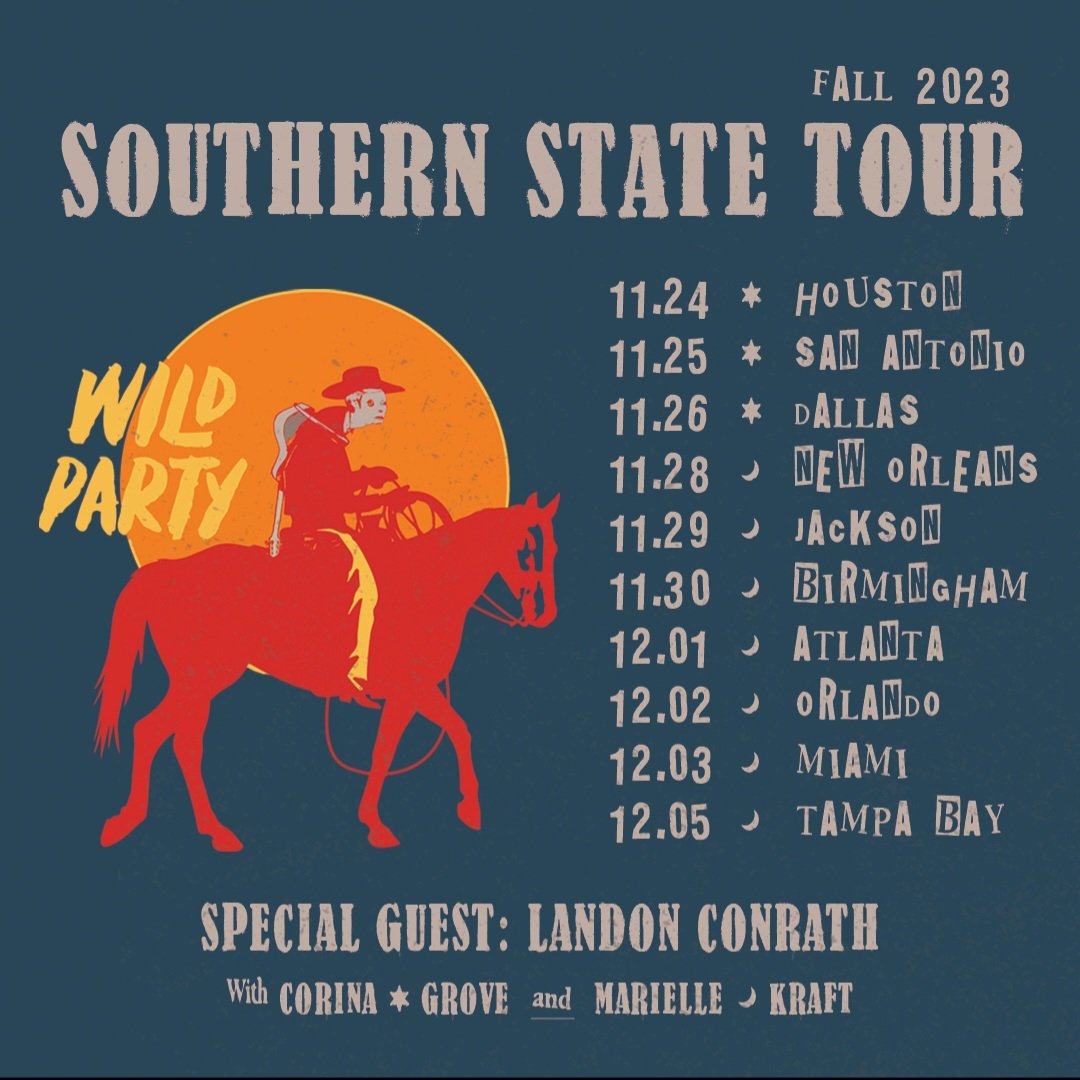 wildparty's tweet photo. SOUTHERN STATE  PARTY TOUR!!! 

RT FOR A CHANCE TO WIN AN AUTOGRAPHED VINYL OF PHANTOM POP.

&amp; COME PARTY WITH US FAM!!

❤️ ❤️ 

#WILDPARTY #PHANTOMCOWBOY #PHANTOMPOP https://t.co/SKkfXTyb7W