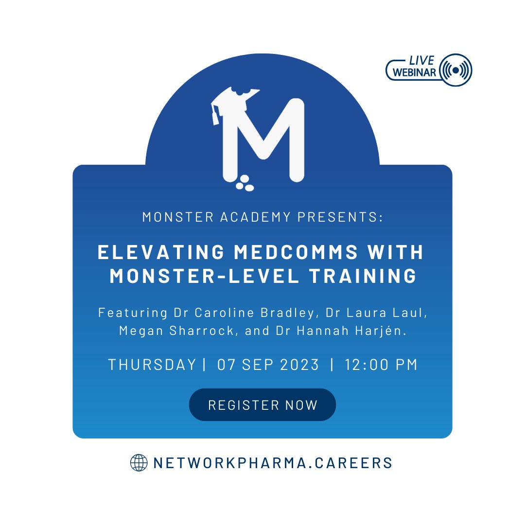 🗣️TOMORROW

Get ready to level up in the world of #MedComms with Monster Academy

Meet Caroline, Laura, Megan, and Hannah as they spill the tea on how we're revolutionizing medical writer training. ☕💪

Secure your spot here: bit.ly/45TKwTK

#WordMonster #MonsterAcademy