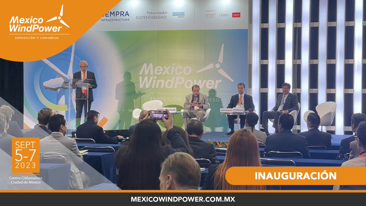 mexicowindpower's tweet photo. Bienvenidos al Congreso de #MexicoWindPower la reunión anual de los líderes de la industria. Conoce todo sobre el contexto actual de la energía eólica desde los diferentes puntos de vista solo aquí.
Te esperamos. Regístrate aquí. 
https://t.co/8nxSKugnWb https://t.co/ObSE5TB6zB