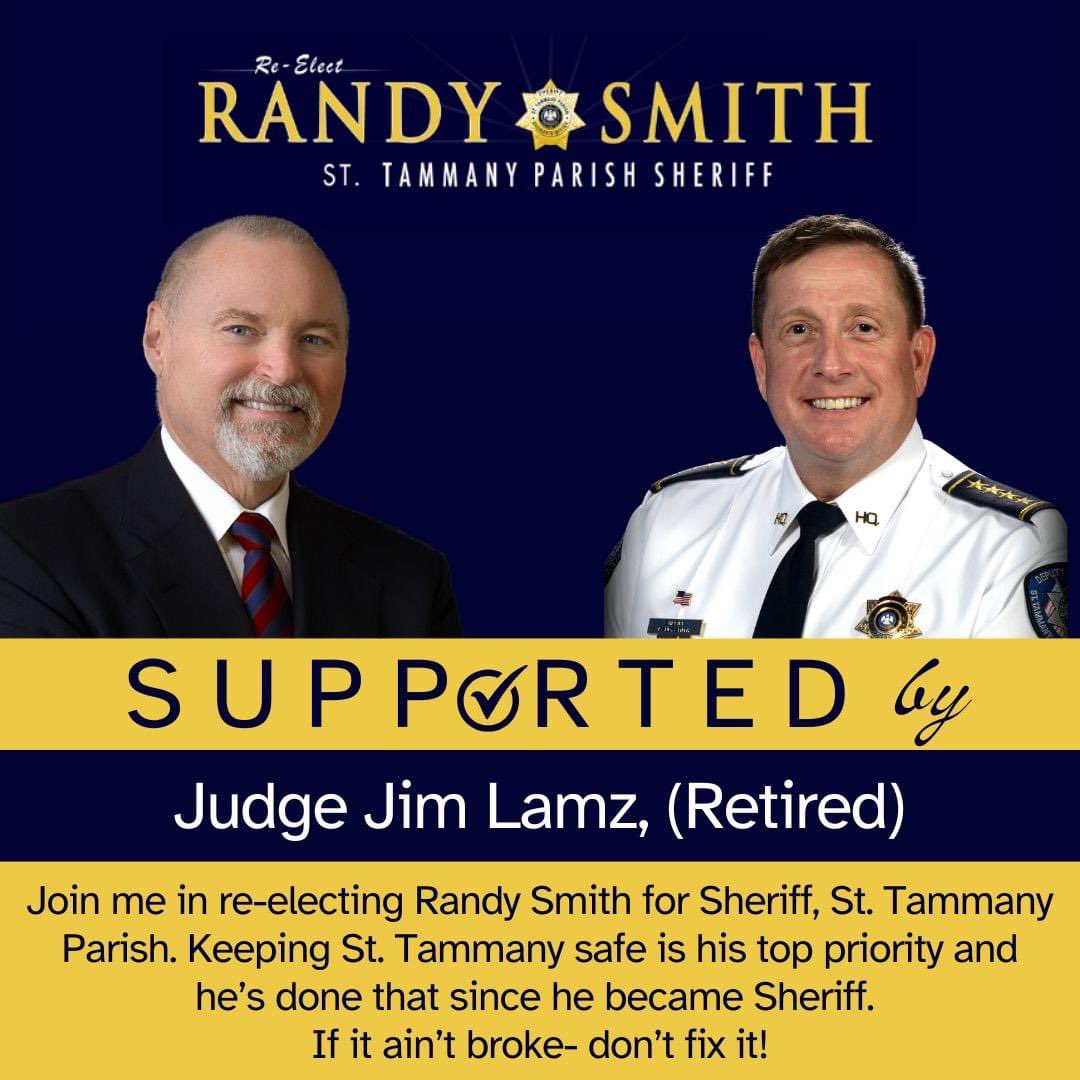 STPSRandySmith's tweet photo. Thank you (Retired Judge) Jim Lamz for your support! 
Election Day - October 14 https://t.co/1lndgXJITH