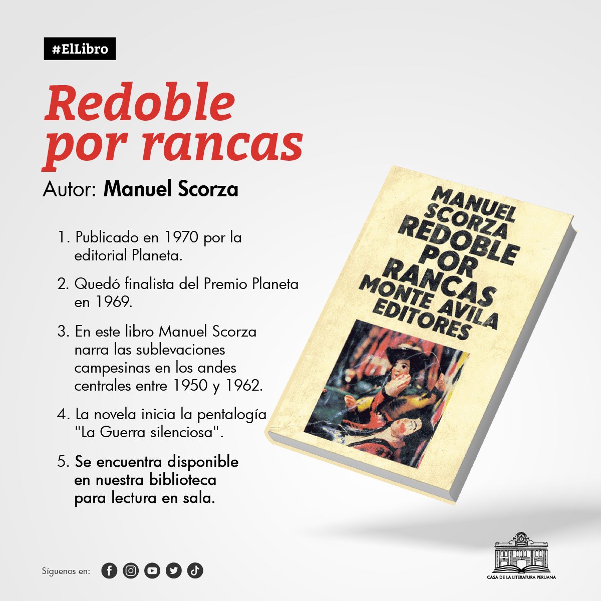 casaliteratura's tweet photo. #ManuelScorza #libro #publicaciones #ellibro https://t.co/KoDAcoCCvd