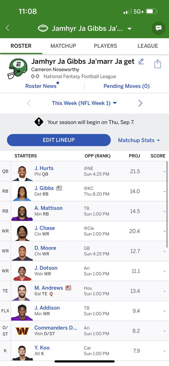 Cam__Puck33's tweet photo. @JimCosta_ 12 man PPR https://t.co/oGYyV2vSoA
