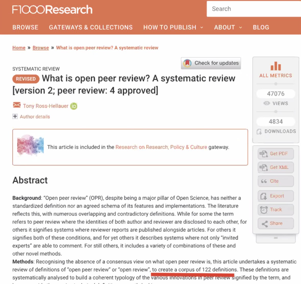 chsconf's tweet photo. Openness and transparency drove the #PeerReview research. Defining the taxonomy of peer review in a clear and universal way and ensuring it is communicated consistently in the scholarly community. —Joris van Rossum #CCIB23 https://t.co/RuGO8bpjSO