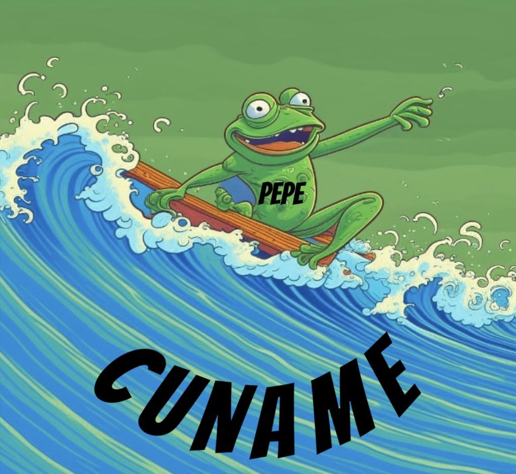 CUNAMEcoin's tweet photo. 🌊When will #PEPE and #CUNAME unite? 🐸

#CryptoCommunity #token #pepe #coin https://t.co/IrKFmmdzWh