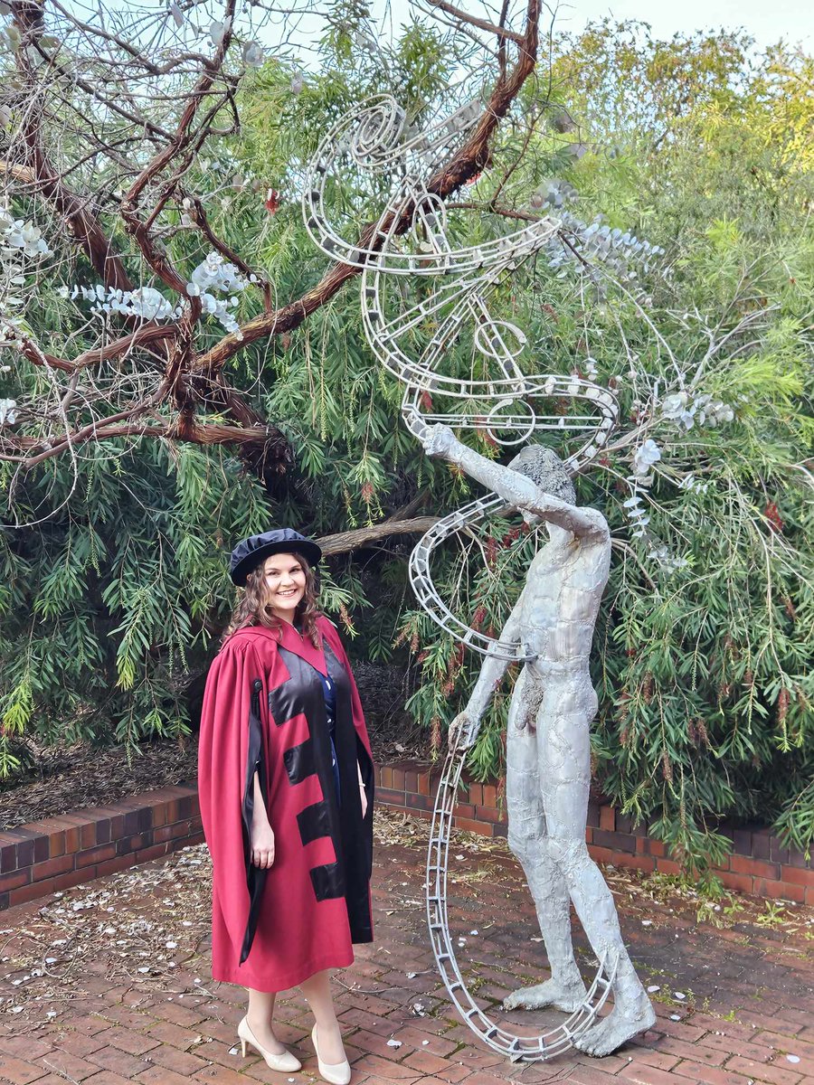 Obligatory graduation photo with the DNA man! #PhinisheD #PhD #curtinuniversity