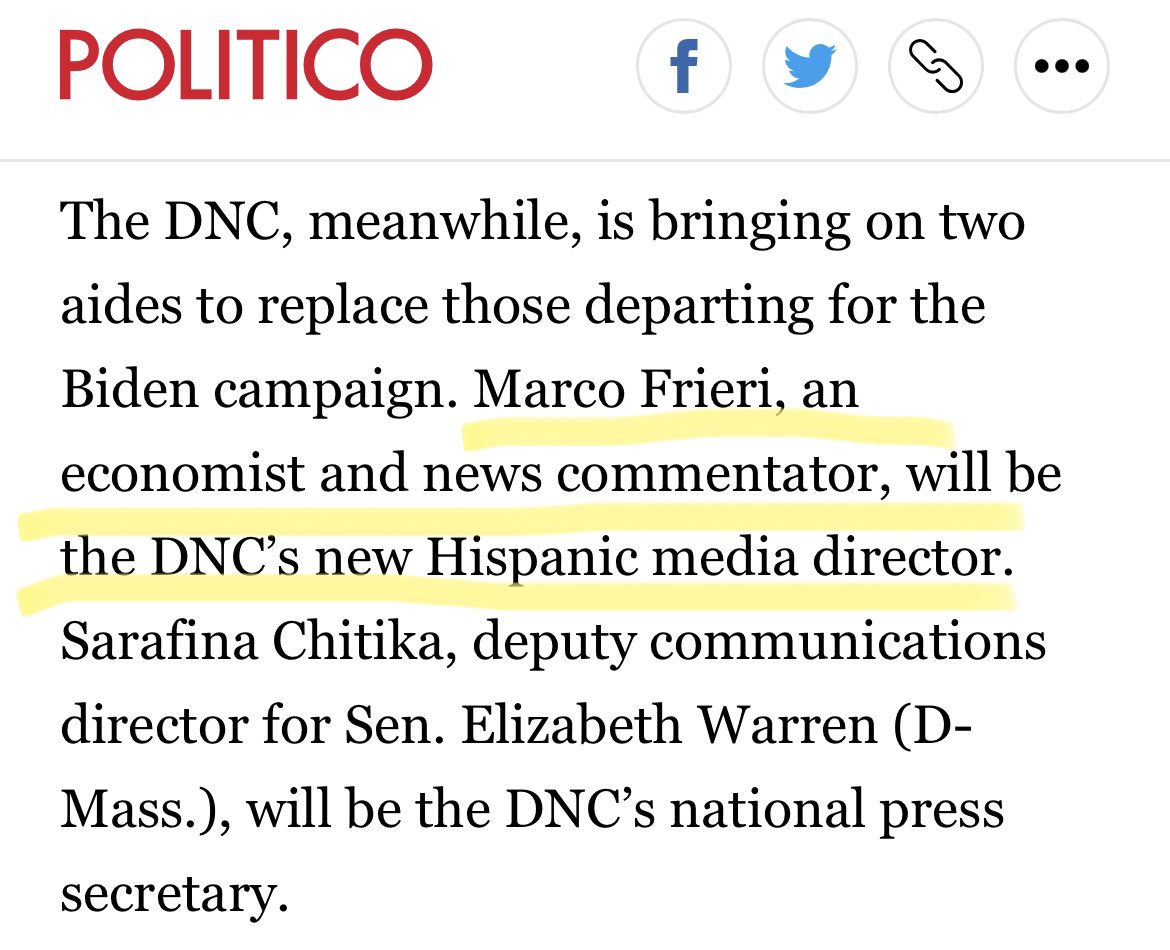 MarcoAFrieri's tweet image. Me siento profundamente honrado y emocionado de asumir este nuevo reto, de llevar el mensaje de los @TheDemocrats y el presidente @JoeBiden a mi comunidad, la comunidad hispana en los EE.UU., en un momento tan trascendental para el país.
Gracias al @DNC por la confianza.