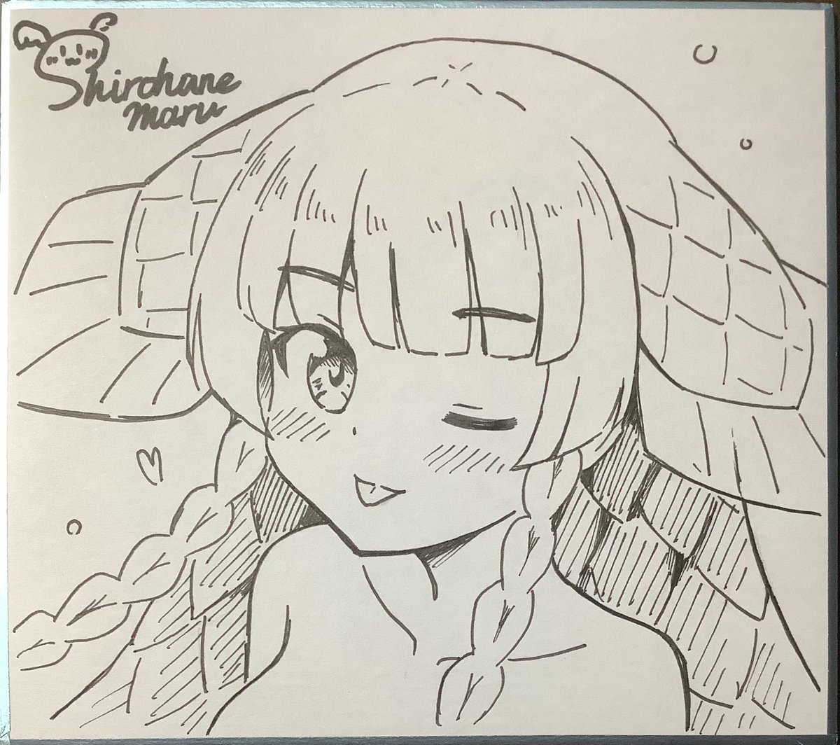 シーラカンスちゃん 色紙 