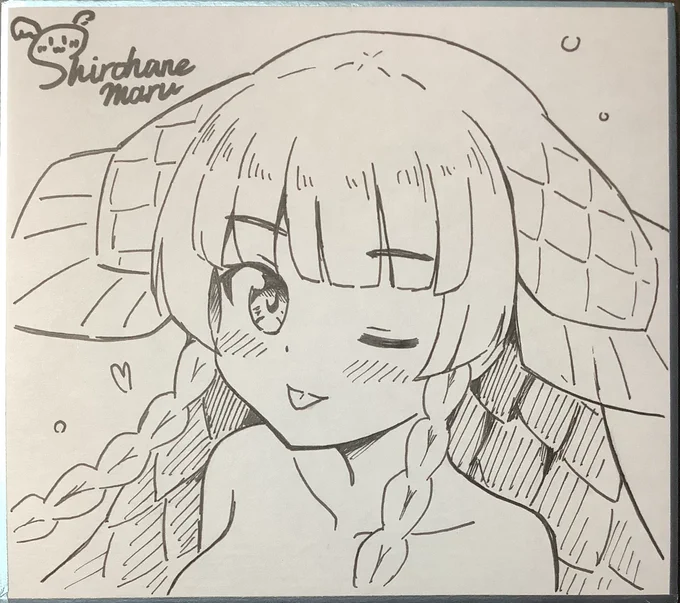 シーラカンスちゃん 色紙 