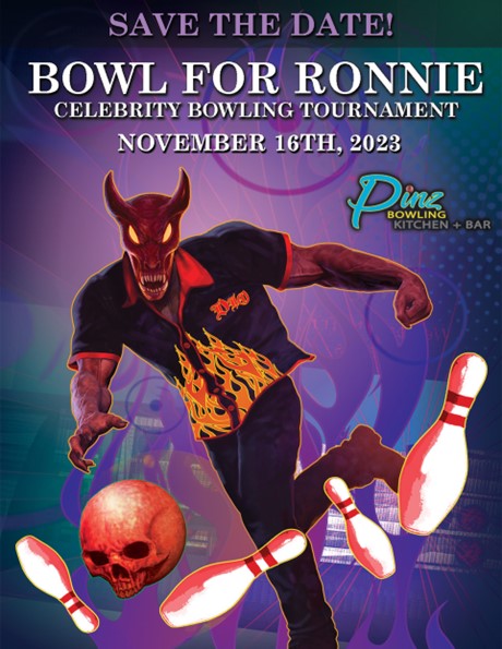 ANNUAL 'BOWL FOR RONNIE' CELEBRITY BOWLING PARTY SET FOR THURSDAY, NOVEMBER 16 TO BENEFIT @OfficialRJDio for @DioCancerFund at @PiNZbowl Lane Sponsorships and Spectator Tickets Available: eventbrite.com/e/bowl-for-ron…