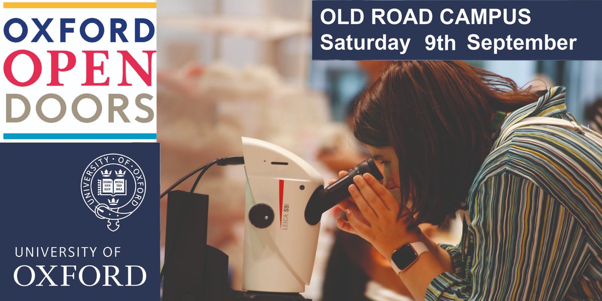 OXFORD OPEN DOORS IS HERE! Come join us on the 9 September @ ORCRB to find out more about the ground-breaking research that happens on the Old Road Campus. Free parking, refreshments, tours and interactive stalls! More info here: ludwig.ox.ac.uk/news/old-road-… #OxfordOpenDoors2023