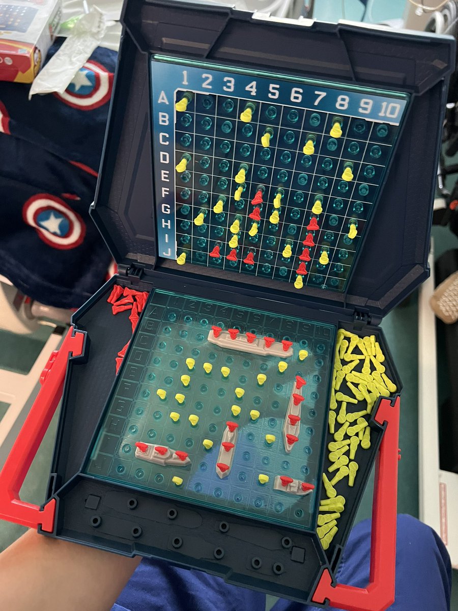 Days can feel quite long being a patient in hospital, so we’ve been playing some games with our patients! 
Battleships was one of the favourites today. Our nurses need some practice as our patients are always winning! 🚢🌊