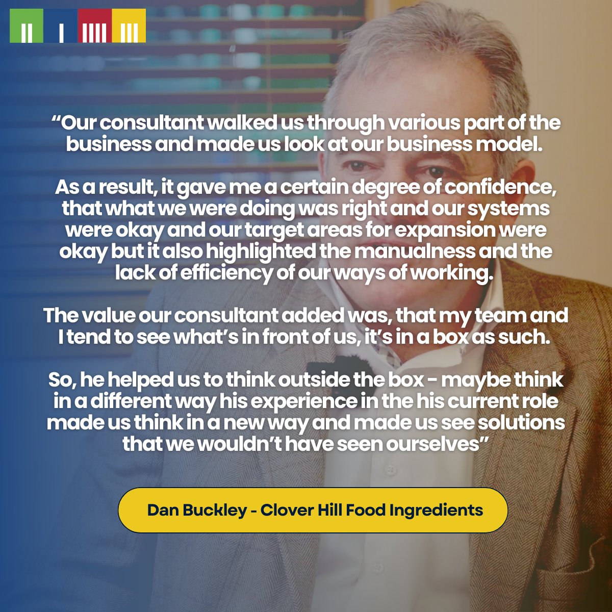 It was great working with Dan Buckley from <a href="/CloverhillFoods/">Clover Hill Food Ingredients</a>, getting to meet the team and seeing all the amazing work being done in Millstreet and nationwide.

#smesupport #smeconsulting #consultingservices