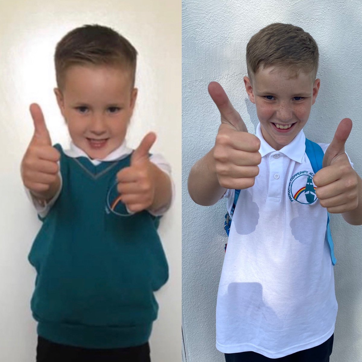 kimjDavis90's tweet photo. I didn’t manage to get a picture this morning as he was too eager to get into his class. Year 4 now!! Please stop growing up now!!! Day one done! 🥰😩🌈today was a good day, one piece of good news has complexity lofted my mood. 🥰 @pennypetersMCA @Mayflower_MCA https://t.co/Wm3Hfeu1Wg