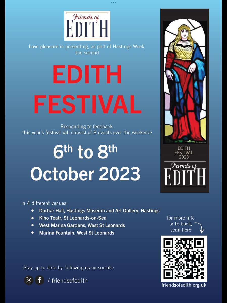 friendsofedith's tweet photo. Hi folks our next #DropByDropIn is tomorrow (12-2 at the statue, 2-4 in the Marina Fountain). A chance for informal chat about all things #Edith, including next month’s #EdithFest. #1066untold #ForgottenWomen #MythBusting #HastingsWeek https://t.co/Kkl70L6WPY