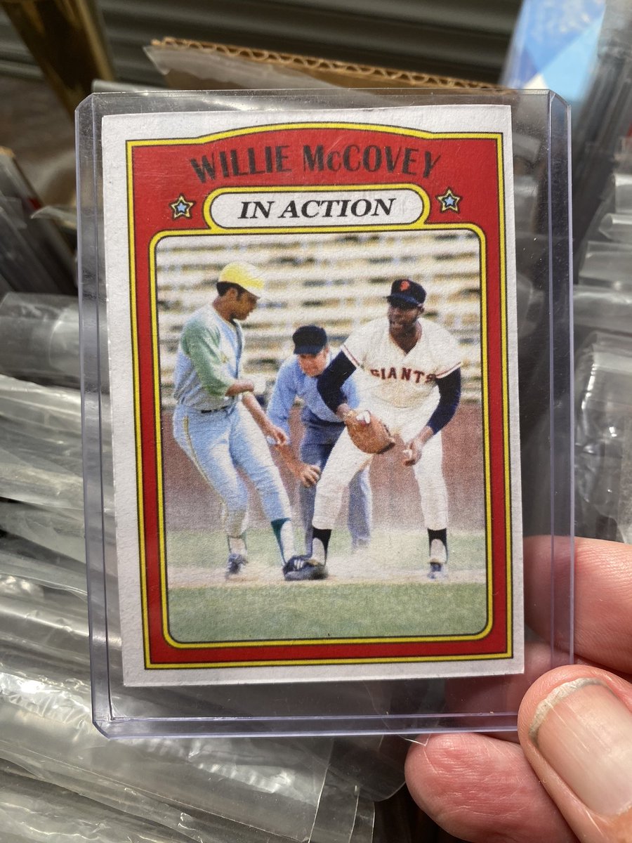 I love my 1972 Topps style 'In Action” Willie McCovey card.  

#TheHarmonCollection #WillieMcCovey #1972Topps