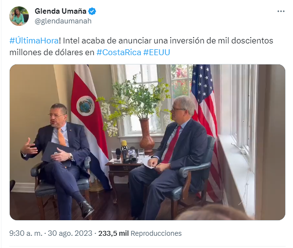 coquerrega's tweet photo. El Salvador va a pagar $500 millones a Google para comprarle servicios. Salida de divisas.

Intel va a invertir $1,200 millones en Costa Rica generando empleo. Entrada de divisas.

Identifique a la república bananera. https://t.co/TVlPf6T1Fg