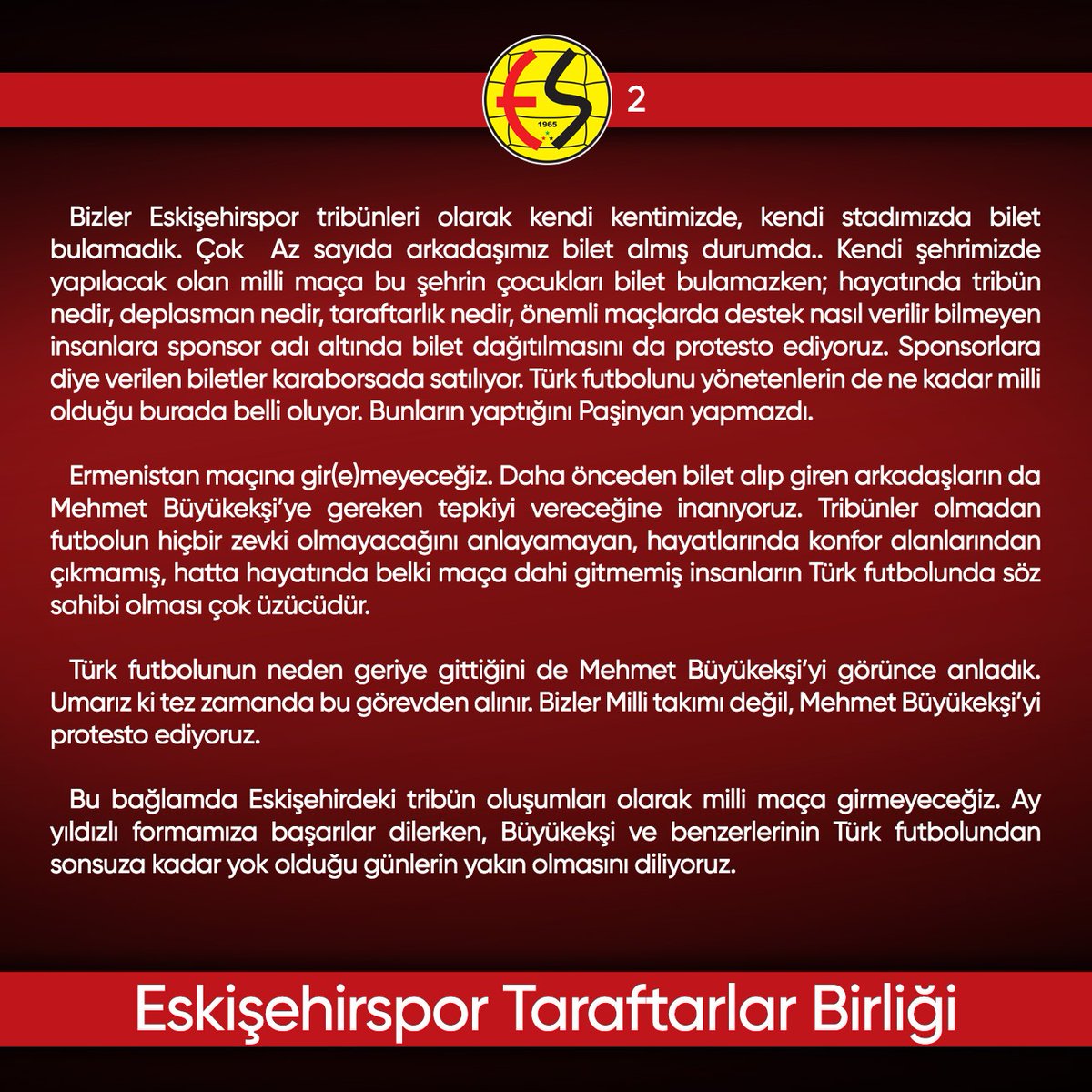 Siz Türk futbolu adına hiçbir şeyi yönetemediginiz gibi bu işi bile beceremediniz. Sizden utanıyoruz  <a href="/TFF_Org/">TFF</a>