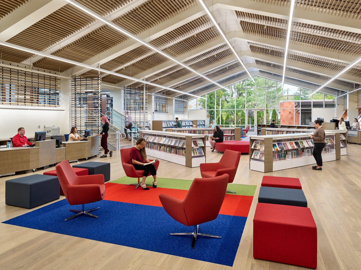 BermelloAjamil's tweet photo. The Middle Country Public Library in Centereach, New York was featured in American Library's most recent issue showcasing the year's most impressive new and renovated libraries.
Read more: https://t.co/zQJrqyzQmk https://t.co/YZ5GKPEFSb