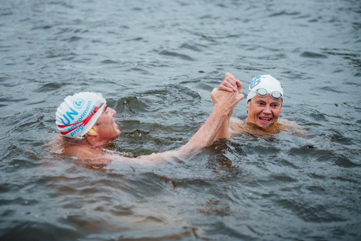 Thank you @LewisPugh.  A privilege and pleasure to join you for part of your 315 mile #HudsonSwim2023 and to meet so many people committed to the river’s health.

Good luck for the rest of the swim!  Look forward to seeing you at the UN General Assembly & Climate Ambition Summit.