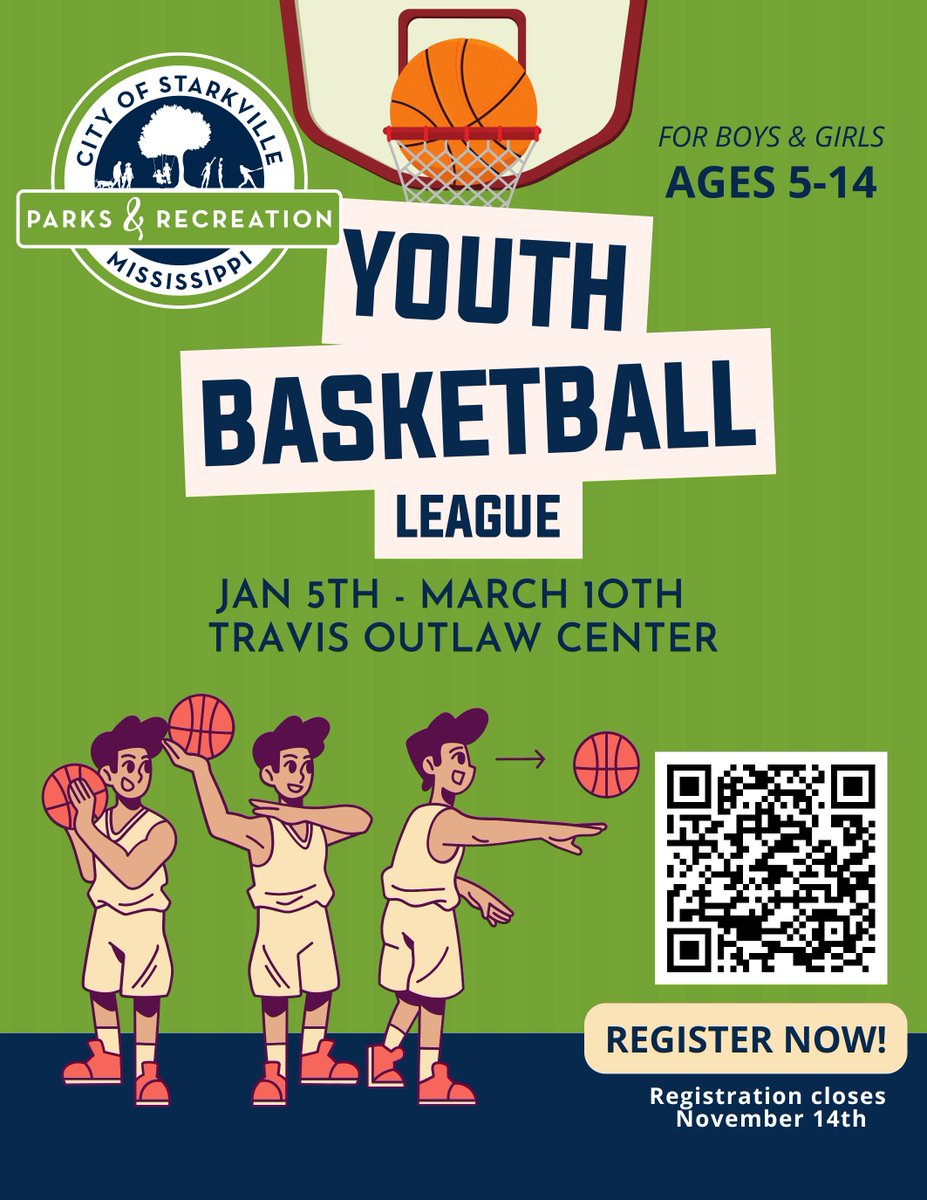 We can't be the only ones getting PUMPED for 🅱🅰🆂🅺🅴🆃🅱🅰🅻🅻 season! Youth League Registration is HERE! Click or Scan the QR Code for more info!
