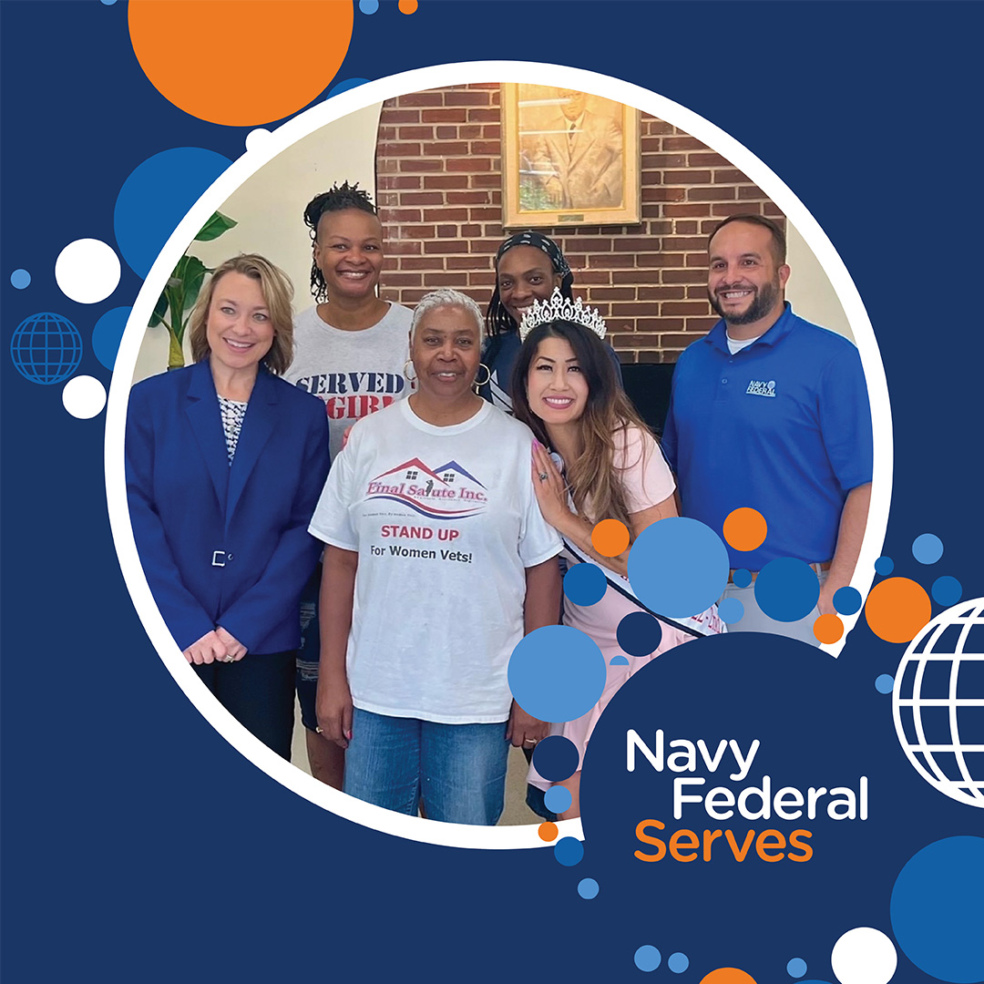 Our own Dottie Day spoke at the @FinalSaluteInc Next Uniform Event where attendees received free business attire donated by Navy Federal team members. When our folks step up, they STEP UP. There were so many donations, Final Salute had to find storage space! #NavyFederalServes