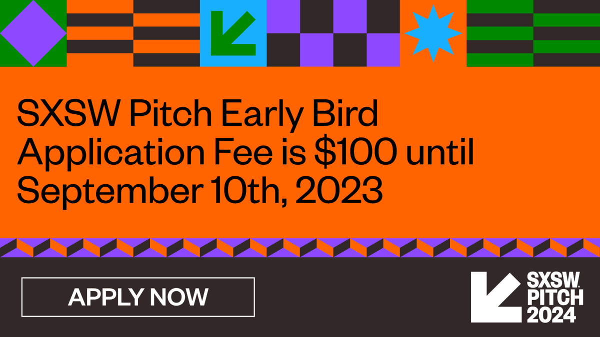 Fin_Revolution's tweet photo. Ready to take your startup to the next level?
Be a part of #SXSWPitch from March 9-11th, 2024! Apply by Sunday, November 12, at 11:59 p.m. PT for an early bird rate: https://t.co/tYV7y41IhV
#SXSWPitch #SXSW2024 #PRPitch https://t.co/2Y9kqkFNZX