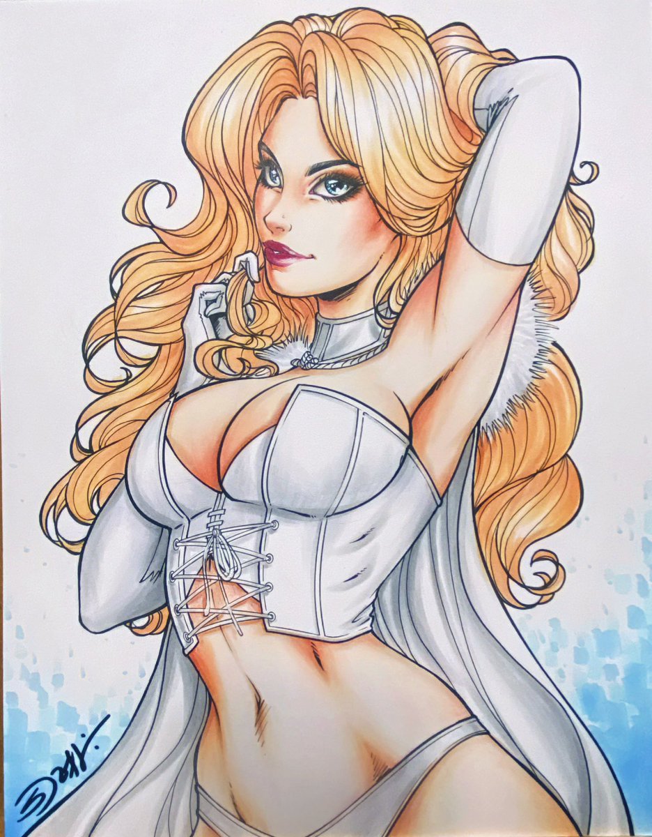 I’m half asleep/recovering from #DragonCon but I’ll share this sketch I did at the show of #HellfireClub #EmmaFrost! :) #Xmen #Marvel #MarvelComics