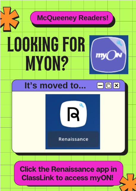 Our e-book reading app, myON (<a href="/myONreader/">myON by Renaissance</a>) has moved! Please note the new access location! <a href="/MatsRead/">Matador Libraries</a> <a href="/SeguinISD/">Seguin ISD</a> <a href="/McQueeneyESISD/">McQueeney Elementary</a> #SeguinReads #1Heart1Seguin #WeAreSeguin