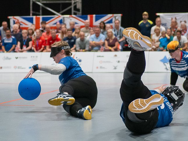 Check this for an elegant save!

@GeorgieGoalball making it look easy at the World Games 👏

📸 Image credit to Richard Hall

#Goalball