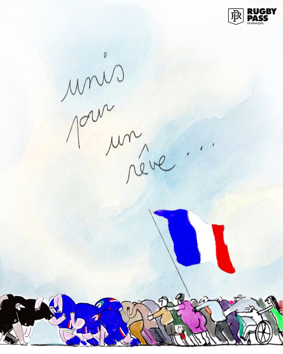 Tout un pays derrière 23 joueurs ✊

#RWC2023 | #FRAvNZL 

🎨 Thomas Froissard