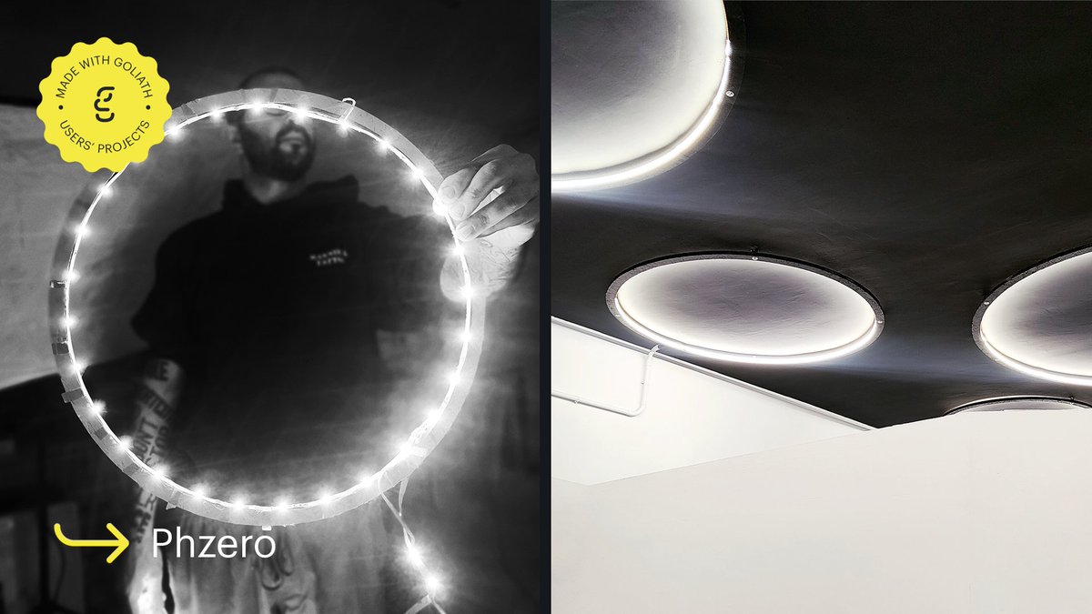 Thanks to the support of Spazio Chirale and #GoliathCNC🤖, the Italian artistic group Phzero has created this amazing set of 9 ring lights💡

They are huge! Their maximum diameter is 2m (6.5ft) and the biggest one mounts about 640 LEDs🤯
They really make a great impression, huh?