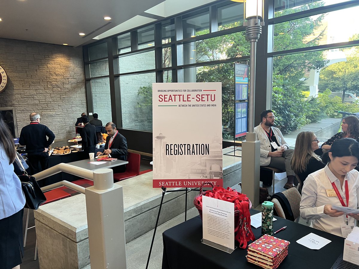 seattleu's tweet photo. Today is the Seattle-Setu Conference! Follow along for live updates from today’s discussion on facilitating cross-border business partnerships and strengthening collaboration efforts between Washington and India. #SeattleU #Setu https://t.co/qMcME1wEPE