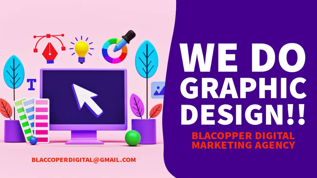 "No design works unless it embodies ideas held common by the people for whom the object is intended". - Adrian Forty

Want a Logo, Company Profile, Business Cards, Flyer/Brochure, Poster, etc???

Get In Touch with Us:
📞+260979162883
📨 blacopperdigital@gmail.com
#GraphicDesign