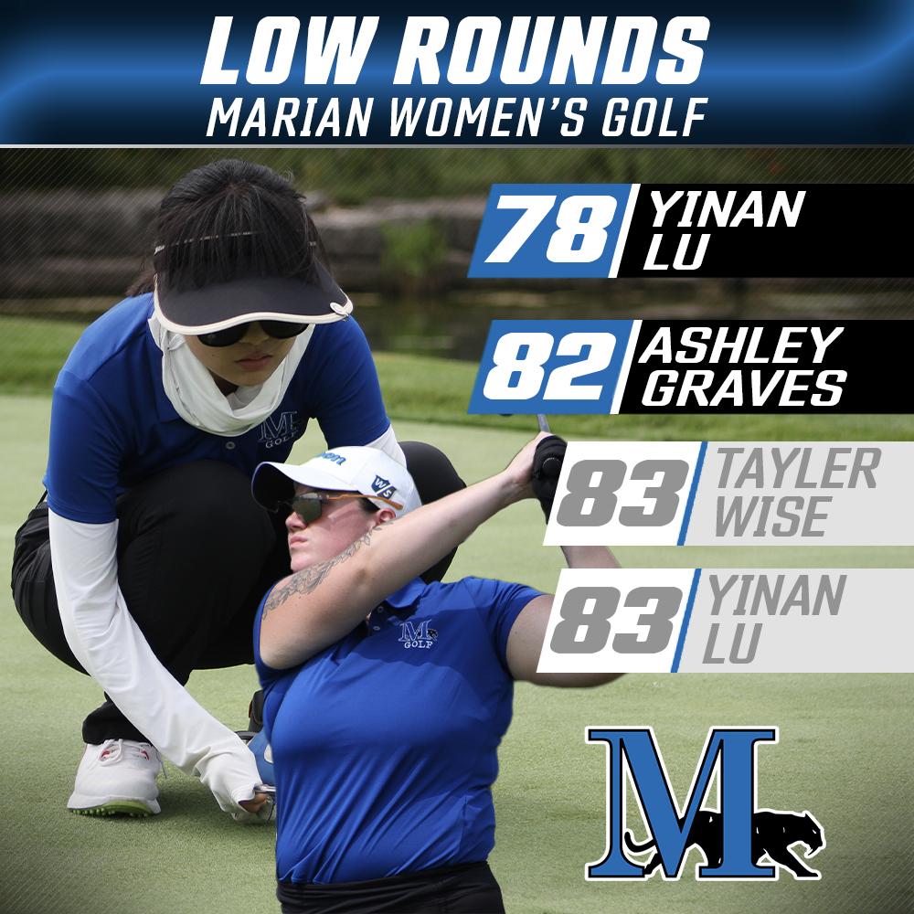 It was a big day on the links for <a href="/MarianWGolf/">Marian Women's Golf</a> with Yinan Lu and Ashley Graves each shooting  below the previous program record for a low round! #FightBlueFight
