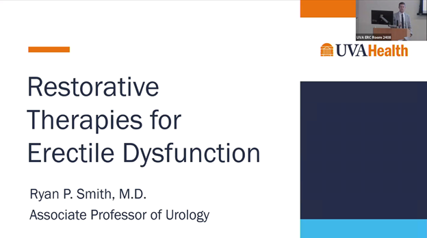uvaurology's tweet photo. Kicked off the 23-24 Grand Rounds season with an outstanding talk by Dr. Ryan Smith on Restorative Therapies for Erectile Dysfunction this morning! 📢 Don't worry if you missed it—watch the full recording at the link below #EDTreatment #UVA #urology 

https://t.co/bd3h4Anjua https://t.co/iyTAHsvi3b