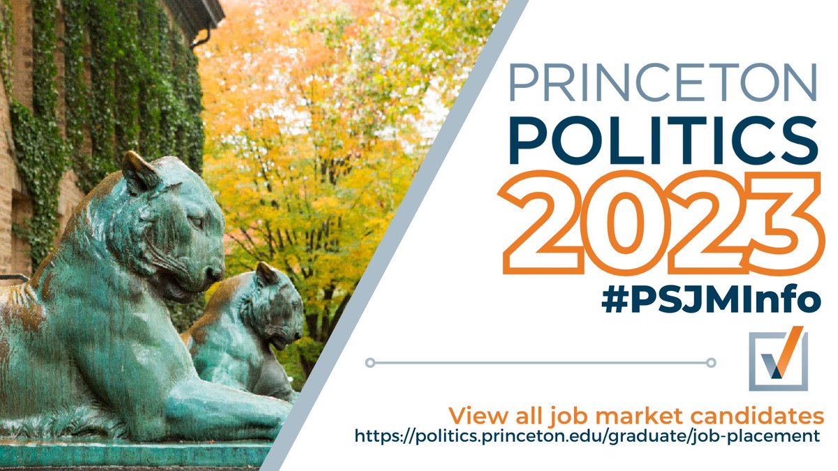 Introducing our 2023 political science job market candidates! We’ll share more about each student and their job market paper in the days ahead, but in the meantime, you can meet all of our candidates and read their papers here: politics.princeton.edu/graduate/job-p… #PSJMInfo