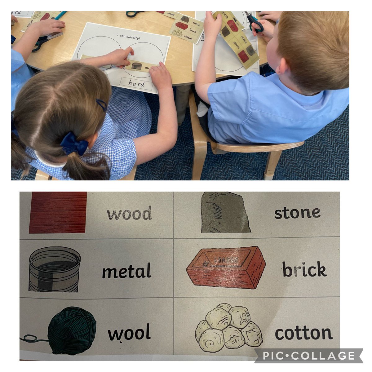 StJosephsERC's tweet image. P1 were classifying materials in Science this morning, sorting them into ‘soft’ and ‘hard’, before discussing why some materials are better for certain purposes. They decided that glass was too hard and breakable for Cinderella’s slipper in the fairytale! #ERCstem