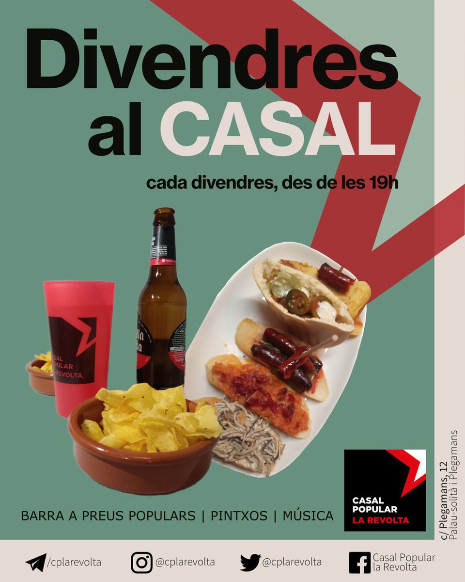 Aquesta setmana, un parell d'activitats:

- Com cada setmana, Divendres al Casal. Vine a fer un beure i menjar alguna cosa a preus ben populars mentre la fem petar!

- Diumenge 10 de setembre, Cinefòrum: projectarem el documental Gustau, la transició al descobert.  (1/2)